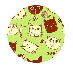 Cute Hand Drawn Cat Seamless Pattern Mini Round Pill Box (pack Of 3) by Salman4z