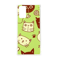 Cute Hand Drawn Cat Seamless Pattern Samsung Galaxy Note 20 Tpu Uv Case by Salman4z