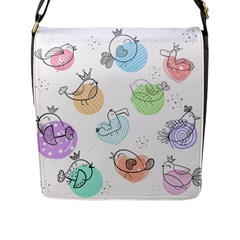 Cartoon Bird Cute Doodle Bird Flap Closure Messenger Bag (l) by Salman4z