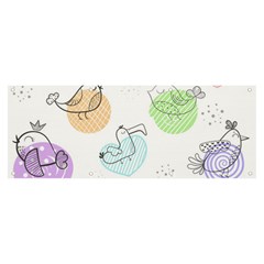 Cartoon Bird Cute Doodle Bird Banner And Sign 8  X 3  by Salman4z