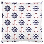 Nautical Seamless Pattern Standard Premium Plush Fleece Cushion Case (Two Sides) Back