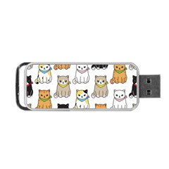 Cat Kitten Seamless Pattern Portable Usb Flash (two Sides) by Salman4z