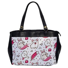 Cute Animal Seamless Pattern Kawaii Doodle Style Oversize Office Handbag by Salman4z