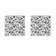 Seamless-pattern-with-black-white-doodle-dogs Cufflinks (Square)