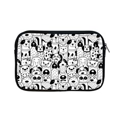 Seamless-pattern-with-black-white-doodle-dogs Apple iPad Mini Zipper Cases