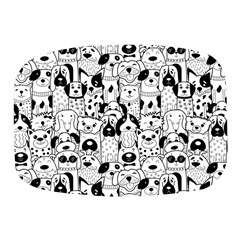 Seamless-pattern-with-black-white-doodle-dogs Mini Square Pill Box