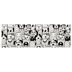 Seamless-pattern-with-black-white-doodle-dogs Banner and Sign 12  x 4 