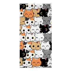 Cute-cat-kitten-cartoon-doodle-seamless-pattern Shower Curtain 36  X 72  (stall)  by Salman4z