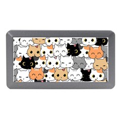 Cute-cat-kitten-cartoon-doodle-seamless-pattern Memory Card Reader (mini) by Salman4z