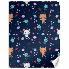 Cute-astronaut-cat-with-star-galaxy-elements-seamless-pattern Canvas 12  X 16  by Salman4z