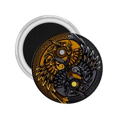 Yin-yang-owl-doodle-ornament-illustration 2 25  Magnets by Salman4z