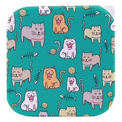 Seamless-pattern-cute-cat-cartoon-with-hand-drawn-style Stacked Food Storage Container by Salman4z