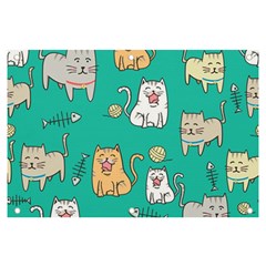 Seamless-pattern-cute-cat-cartoon-with-hand-drawn-style Banner And Sign 6  X 4  by Salman4z