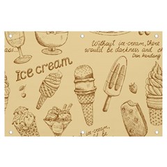 Ice-cream-vintage-pattern Banner And Sign 6  X 4  by Salman4z