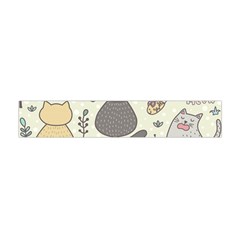 Funny Cartoon Cats Seamless Pattern Premium Plush Fleece Scarf (mini) by Salman4z