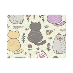 Funny Cartoon Cats Seamless Pattern Premium Plush Fleece Blanket (mini) by Salman4z