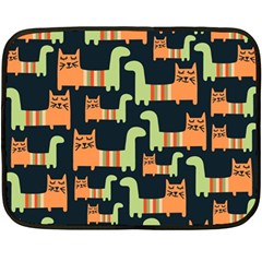 Seamless-pattern-with-cats Fleece Blanket (mini)