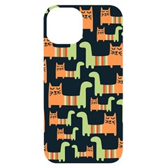 Seamless-pattern-with-cats Iphone 14 Black Uv Print Case by Salman4z