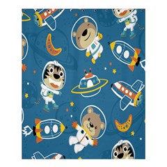 Seamless-pattern-funny-astronaut-outer-space-transportation Shower Curtain 60  X 72  (medium)  by Salman4z