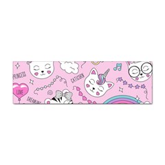 Beautiful-cute-animals-pattern-pink Sticker (bumper)