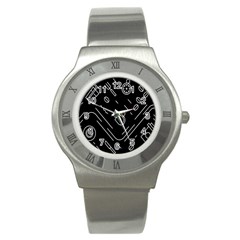 Coffee-background Stainless Steel Watch by Salman4z