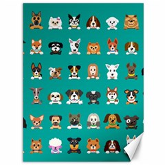 Different-type-vector-cartoon-dog-faces Canvas 36  X 48  by Salman4z