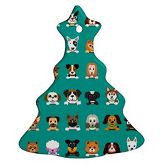 Different-type-vector-cartoon-dog-faces Ornament (christmas Tree)  by Salman4z