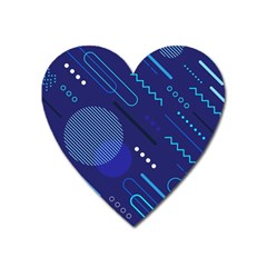 Classic-blue-background-abstract-style Heart Magnet by Salman4z