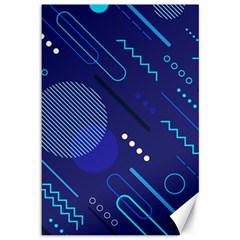 Classic-blue-background-abstract-style Canvas 12  X 18  by Salman4z