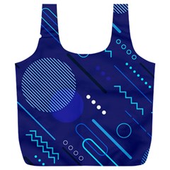 Classic-blue-background-abstract-style Full Print Recycle Bag (xxl) by Salman4z