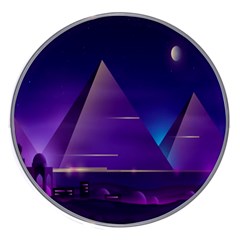 Egyptian-pyramids-night-landscape-cartoon Wireless Fast Charger(white)