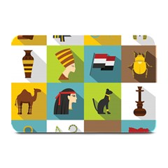 Egypt-travel-items-icons-set-flat-style Plate Mats by Salman4z