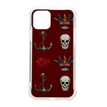 Tattoo-old-school-background-pattern iPhone 11 Pro 5.8 Inch TPU UV Print Case Front