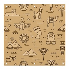 Egyptian-seamless-pattern-symbols-landmarks-signs-egypt Banner And Sign 4  X 4  by Salman4z