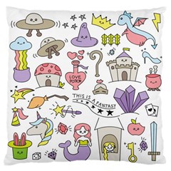 Fantasy-things-doodle-style-vector-illustration Standard Premium Plush Fleece Cushion Case (two Sides) by Salman4z