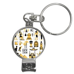 Egypt-symbols-decorative-icons-set Nail Clippers Key Chain