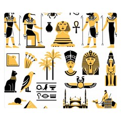 Egypt-symbols-decorative-icons-set Premium Plush Fleece Blanket (Small)