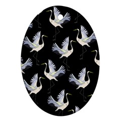 Crane Pattern Ornament (Oval)