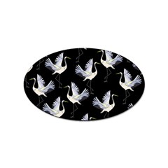 Crane Pattern Sticker Oval (10 pack)