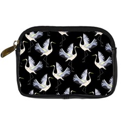 Crane Pattern Digital Camera Leather Case