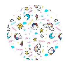 Unicorns-rainbows-seamless-pattern Mini Round Pill Box (pack Of 5) by Salman4z