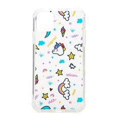 Unicorns-rainbows-seamless-pattern Iphone 11 Tpu Uv Print Case by Salman4z