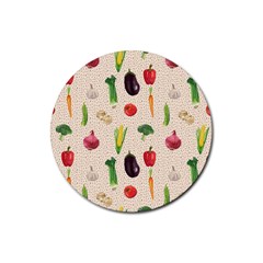 Vegetables Rubber Coaster (round) by SychEva