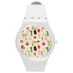 Vegetables Round Plastic Sport Watch (M)