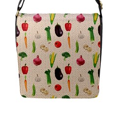 Vegetables Flap Closure Messenger Bag (l) by SychEva