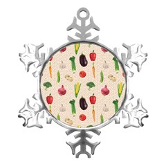 Vegetables Metal Small Snowflake Ornament by SychEva