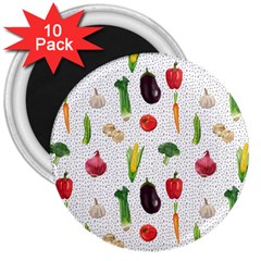 Vegetable 3  Magnets (10 pack) 
