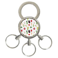 Vegetable 3-Ring Key Chain