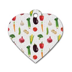 Vegetable Dog Tag Heart (Two Sides)