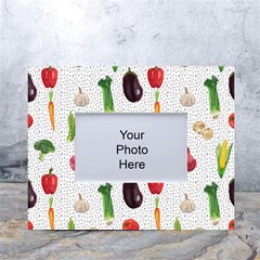 Vegetable White Tabletop Photo Frame 4 x6  by SychEva